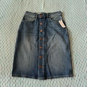 Anthropologie Jean long midi skirt